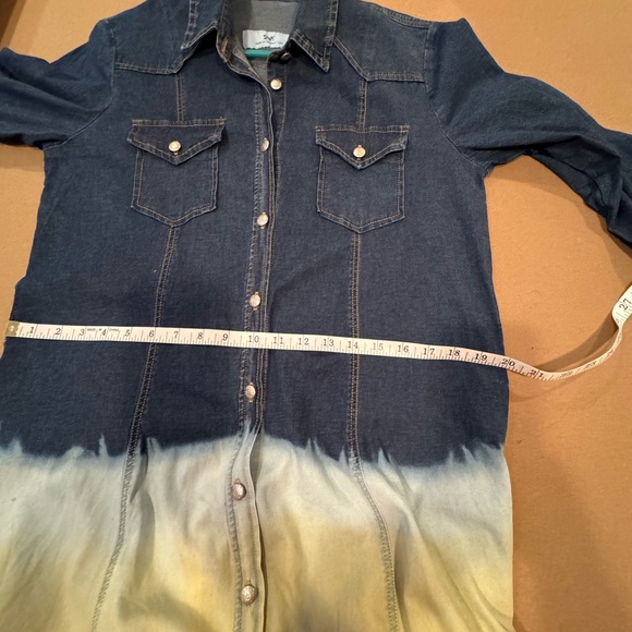 Shaft Made in Italy Annie Chambray Ombre Dress - size small - Picture 13 of 14